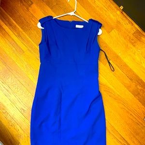 Cobalt Calvin Klein sheath dress 4 EUC